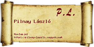 Pilnay László névjegykártya