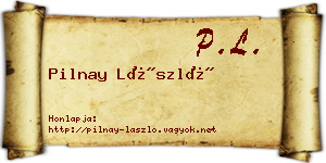 Pilnay László névjegykártya